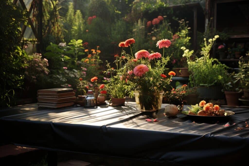 la bâche noire de jardin : un allié contre les mauvaises herbes