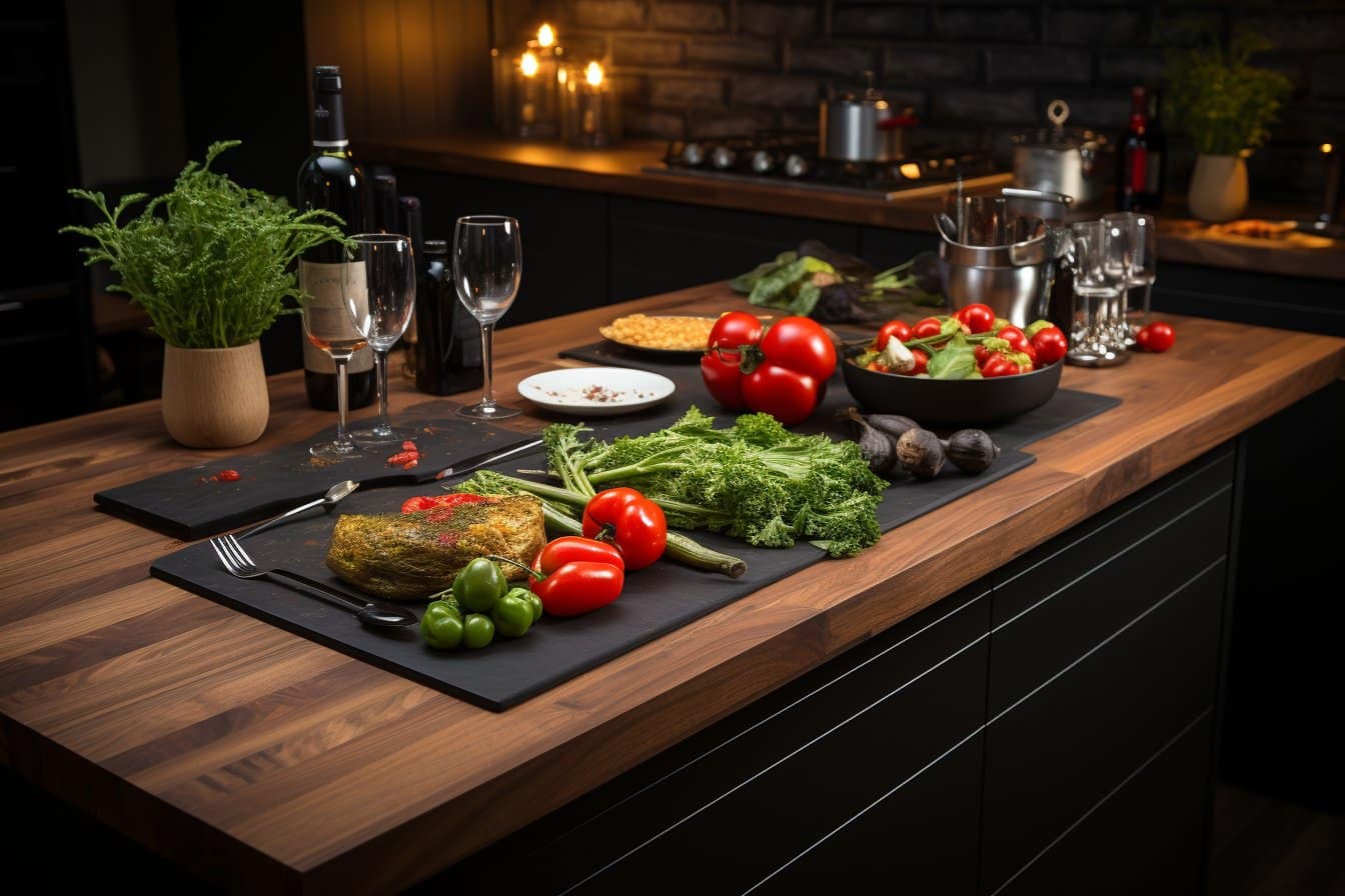 le mariage parfait entre déco cuisine noir et bois, cuisine, bois, noir