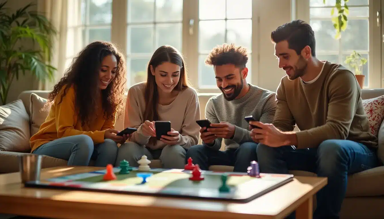 friends playing monopolygo