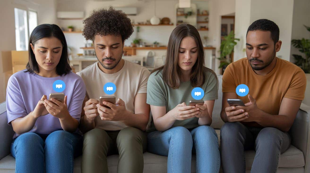 groupe smartphones whatsapp salon