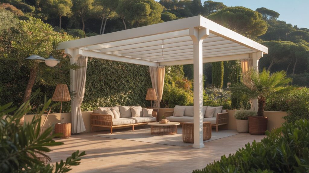 pergola retro terrasse verdure