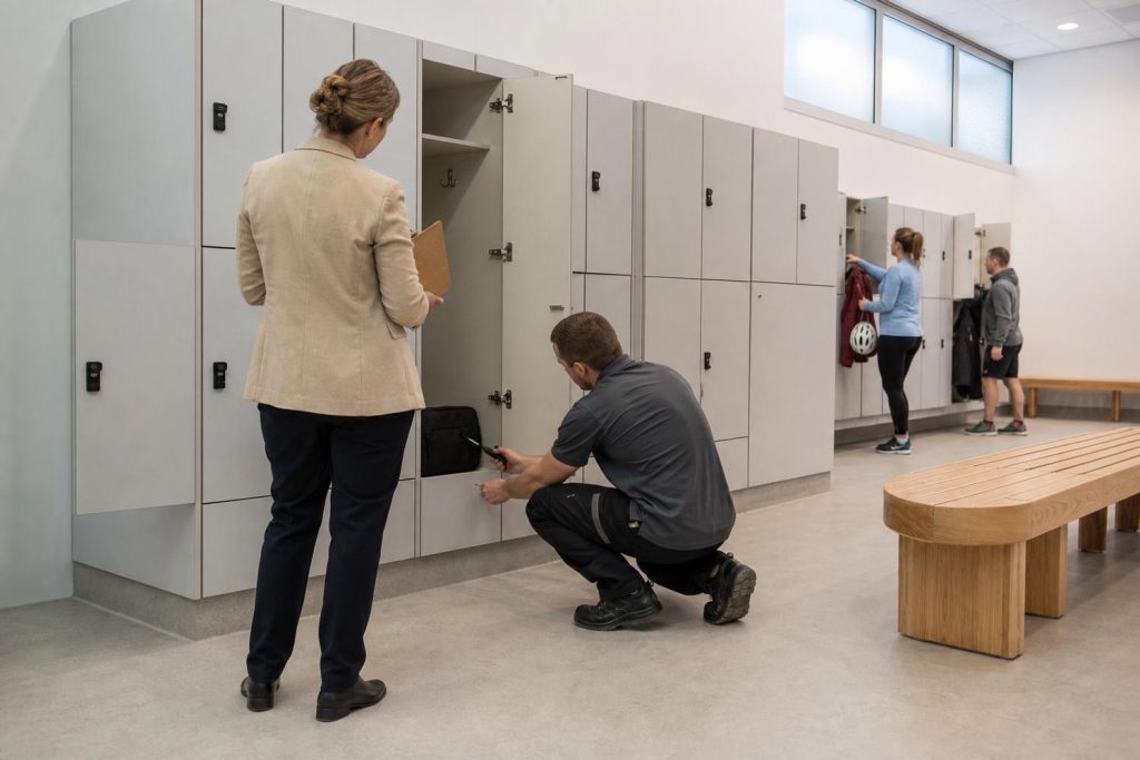 vestiaires et casiers pour etablissement public